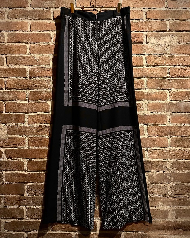 【Caka act3】Geometric Switching Loose Wide Straight Pants