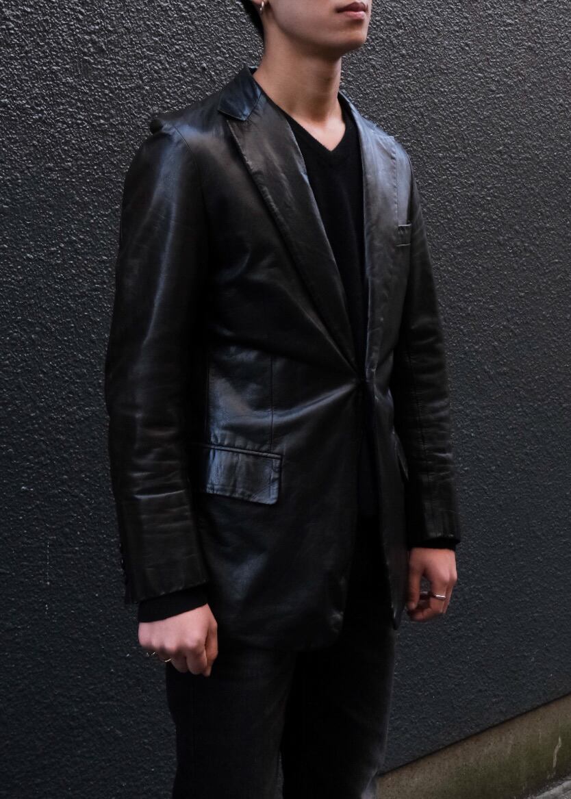 SO by alexander van slobbe leather 1B tailored jacket | CETTEN
