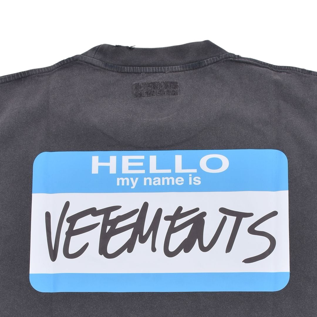 VETEMENTS HELLO my name is Faded 半袖 Tシャツ