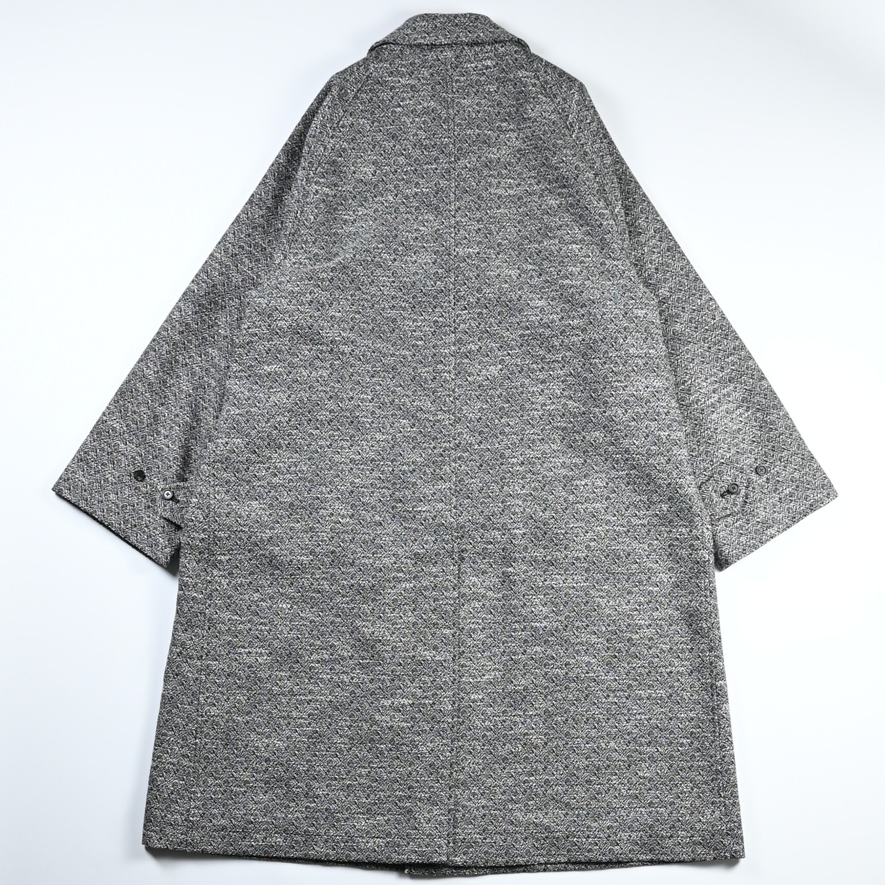 INTERIM / DOUBLE SIDED JACQUARD TWEED DEADSTOCK HYPER BIG HUNTING OVER COAT