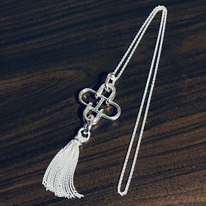 HERMES Rose de Mer Tassel Necklace Sterling Silver | エルメス ローズ ド メール タッセル ネックレス スターリング シルバー