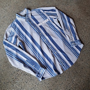 Ralph Lauren ランダムストライプ ボタンダウンシャツ used [204035]