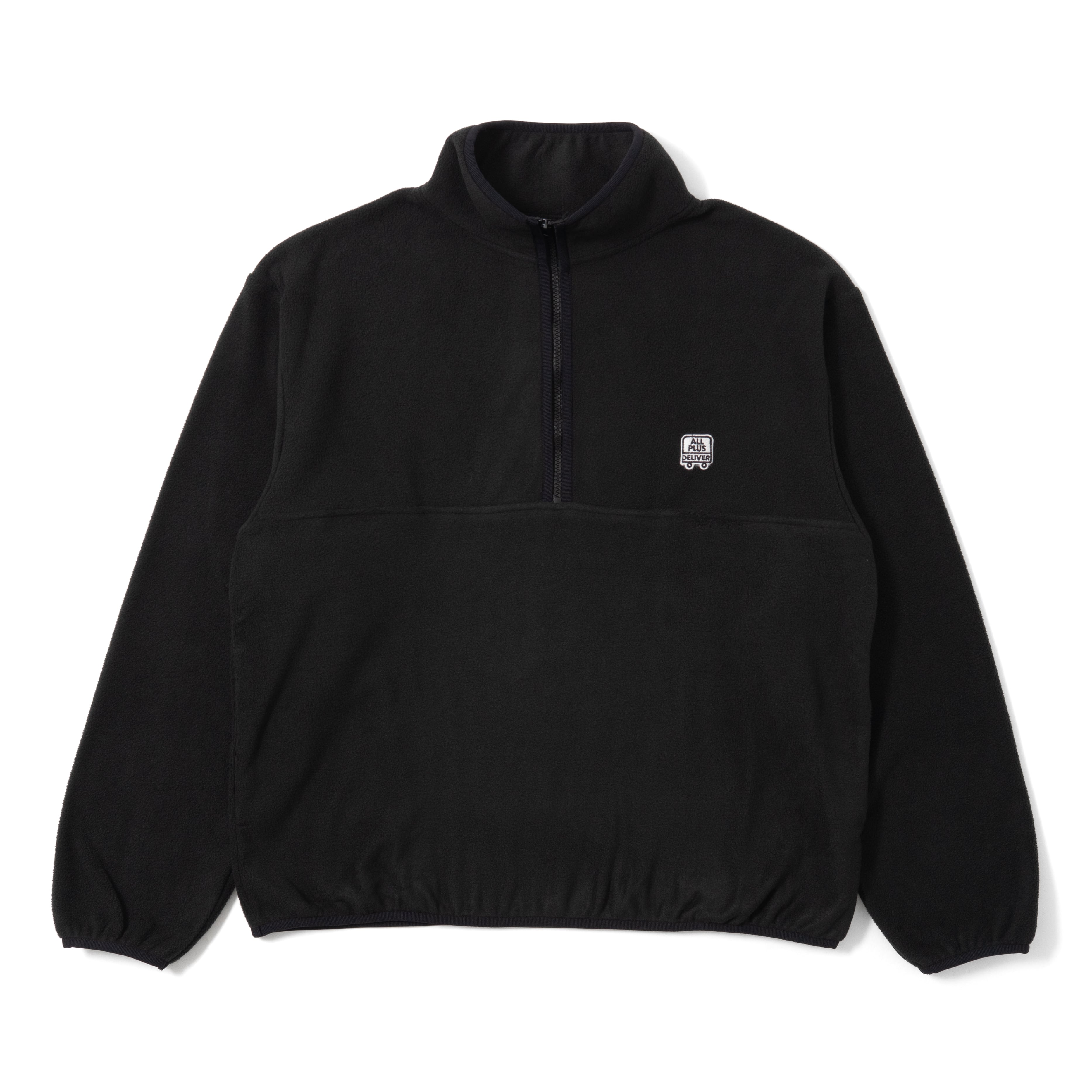 ALPSDR LOGO FLEECE HALF ZIP / BLACK