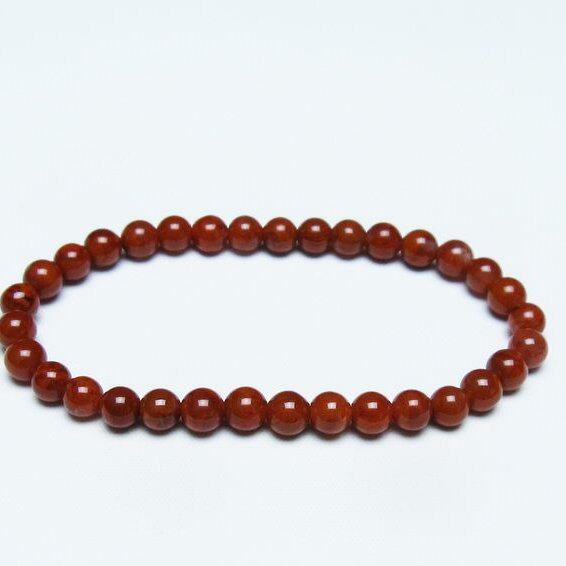 ナンホーンアゲート ブレスレット 6mm 南紅瑪瑙 ブレス 一点物 メール便可 [M便 1/10] 111-42275