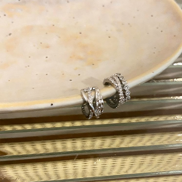 ZJ星の爪ジルコンイヤーカフ 4点セット