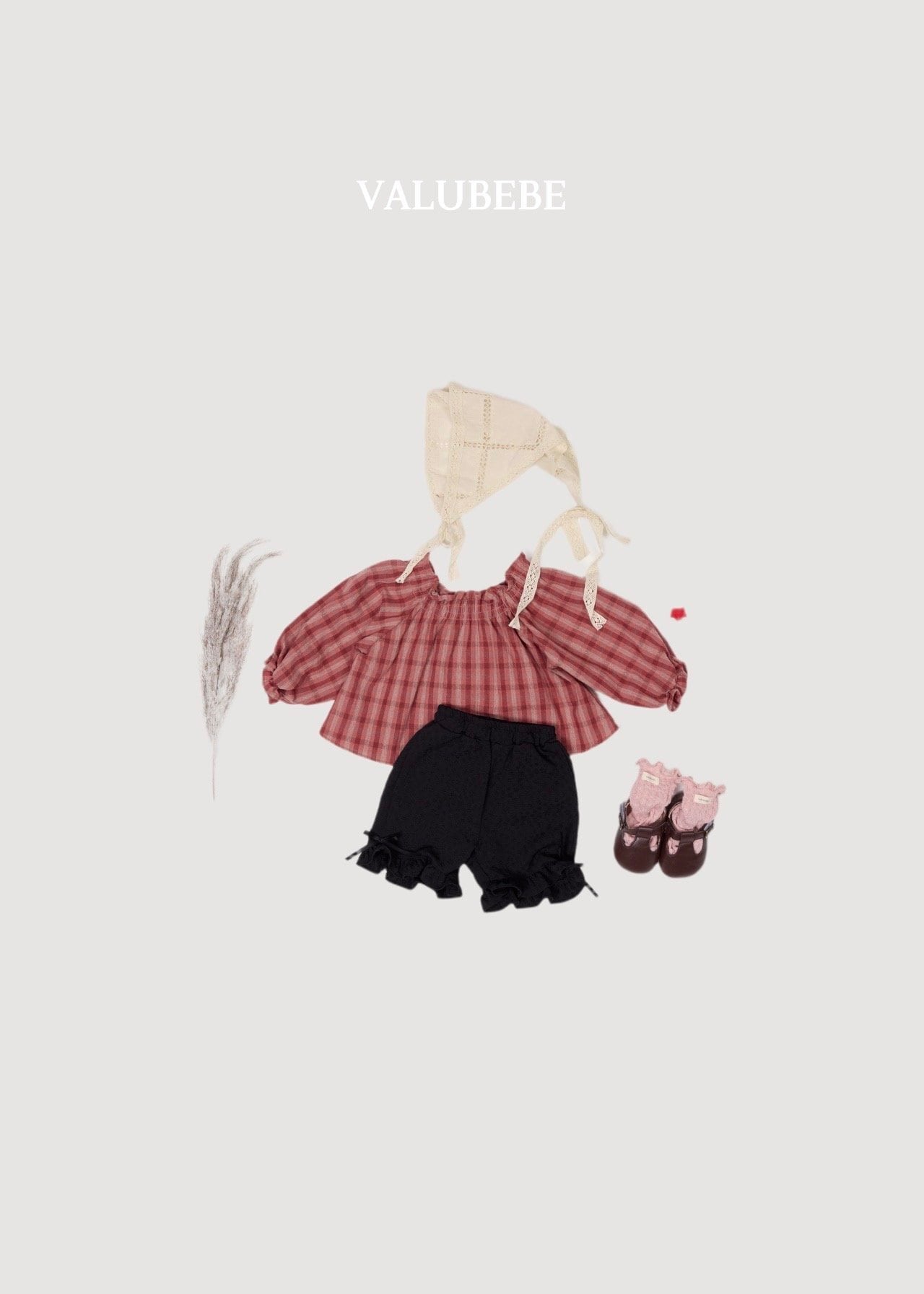 送料無料【予約】/ デューディチェックスモークブラウス / valubebe