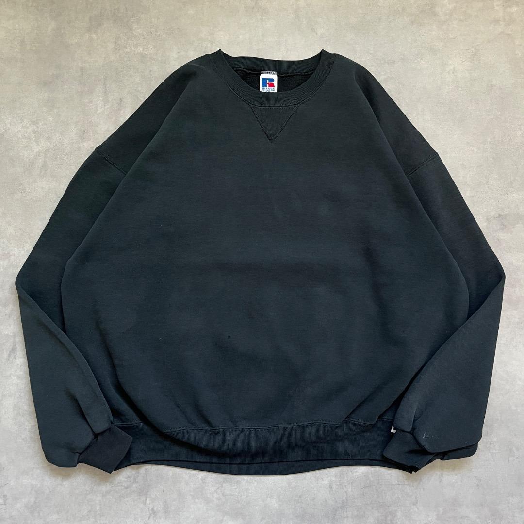 ラッセルアスレチック パーカー スウェット 無地 古着 2XL 紺 12591