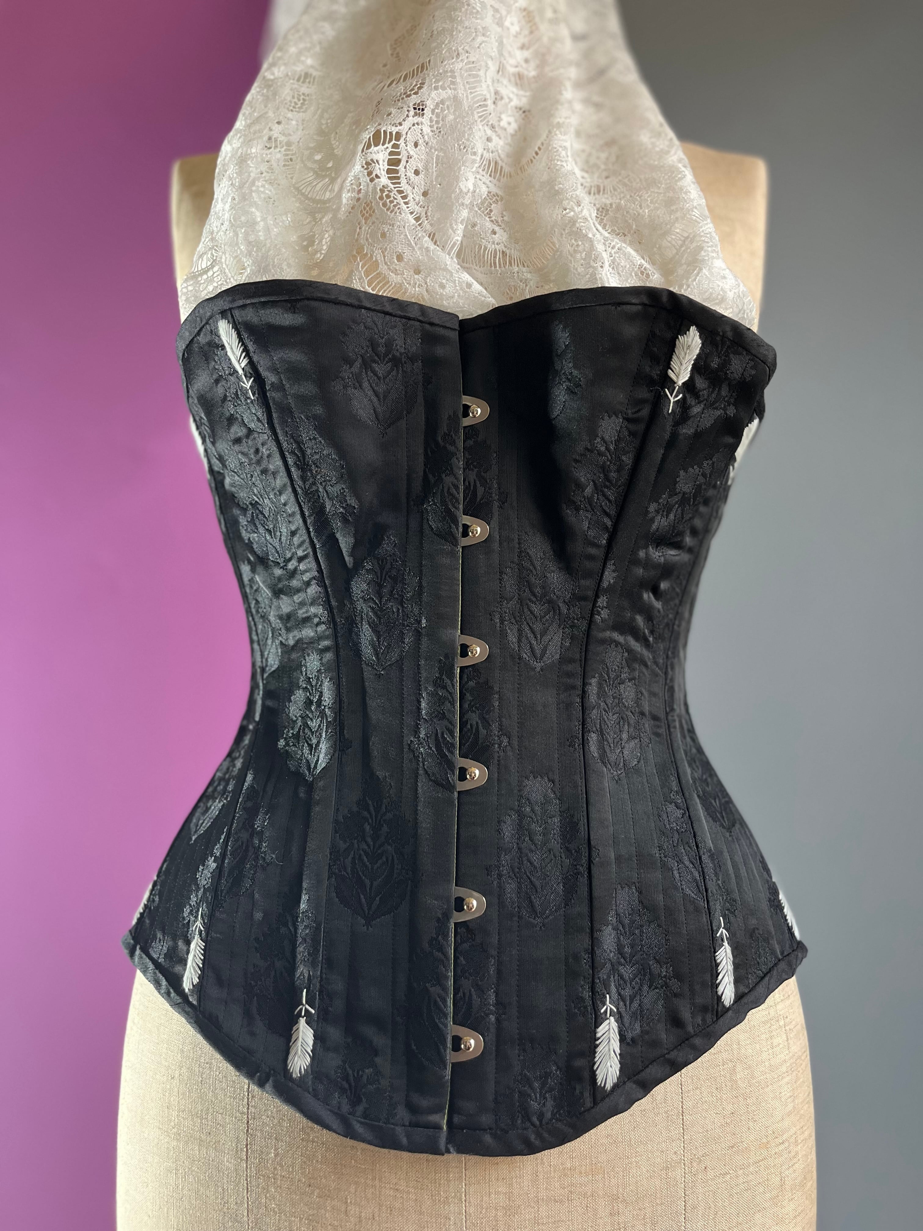 フランスヴィンテージ ジャガード生地のコルセットビスチェ フランスヴィンテージ ジャガード生地のコルセットビスチェ