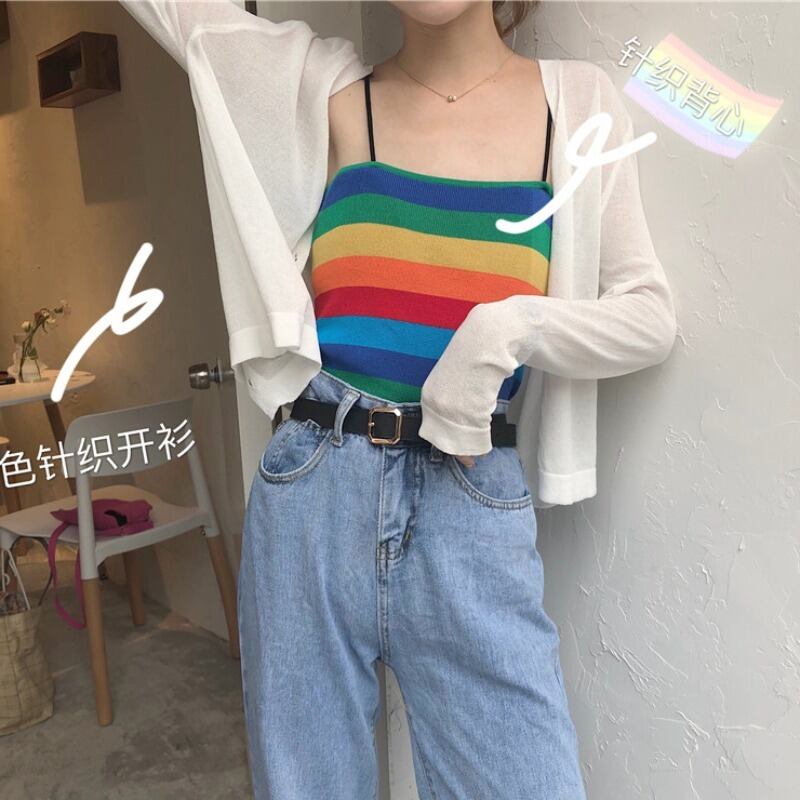 サマーウェア長袖日焼け止めカーディガンジャケット女性2020新しいルーズで薄いエアコン付きセータージャケット 1号婦人54879715522