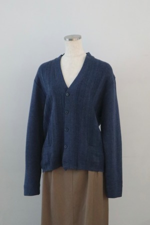 70s Euro wool rayon knit cardigan
