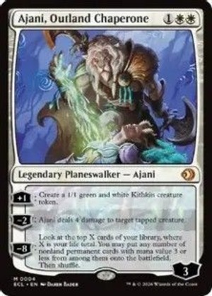 MTG《辺境地の御目付役、アジャニ/Ajani, Outland Chaperone(ECL)》英語