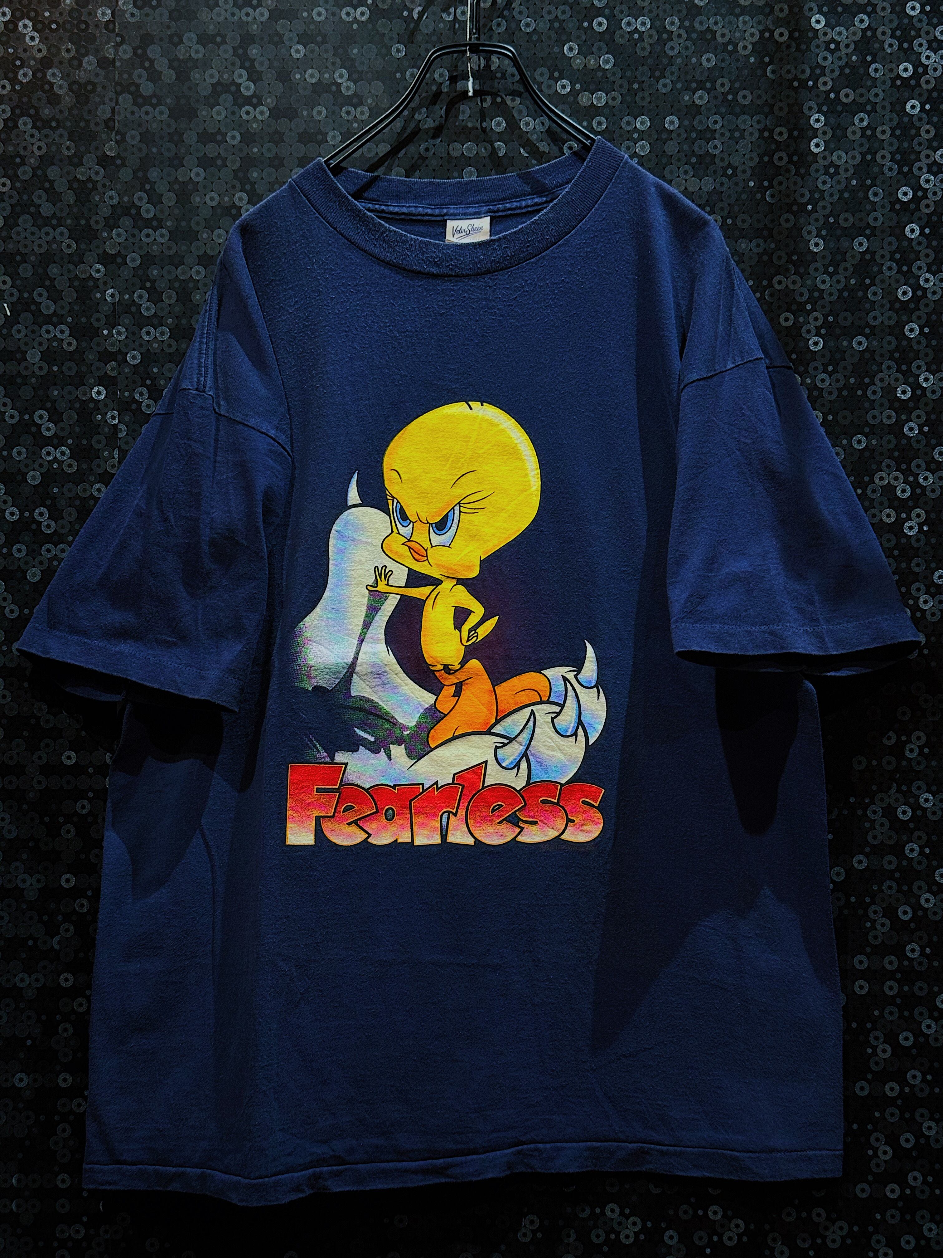 【ÆIEM】"Looney Tunes"vintage Velva Sheen "TWEETY FEARLESS"detail T-shirt
