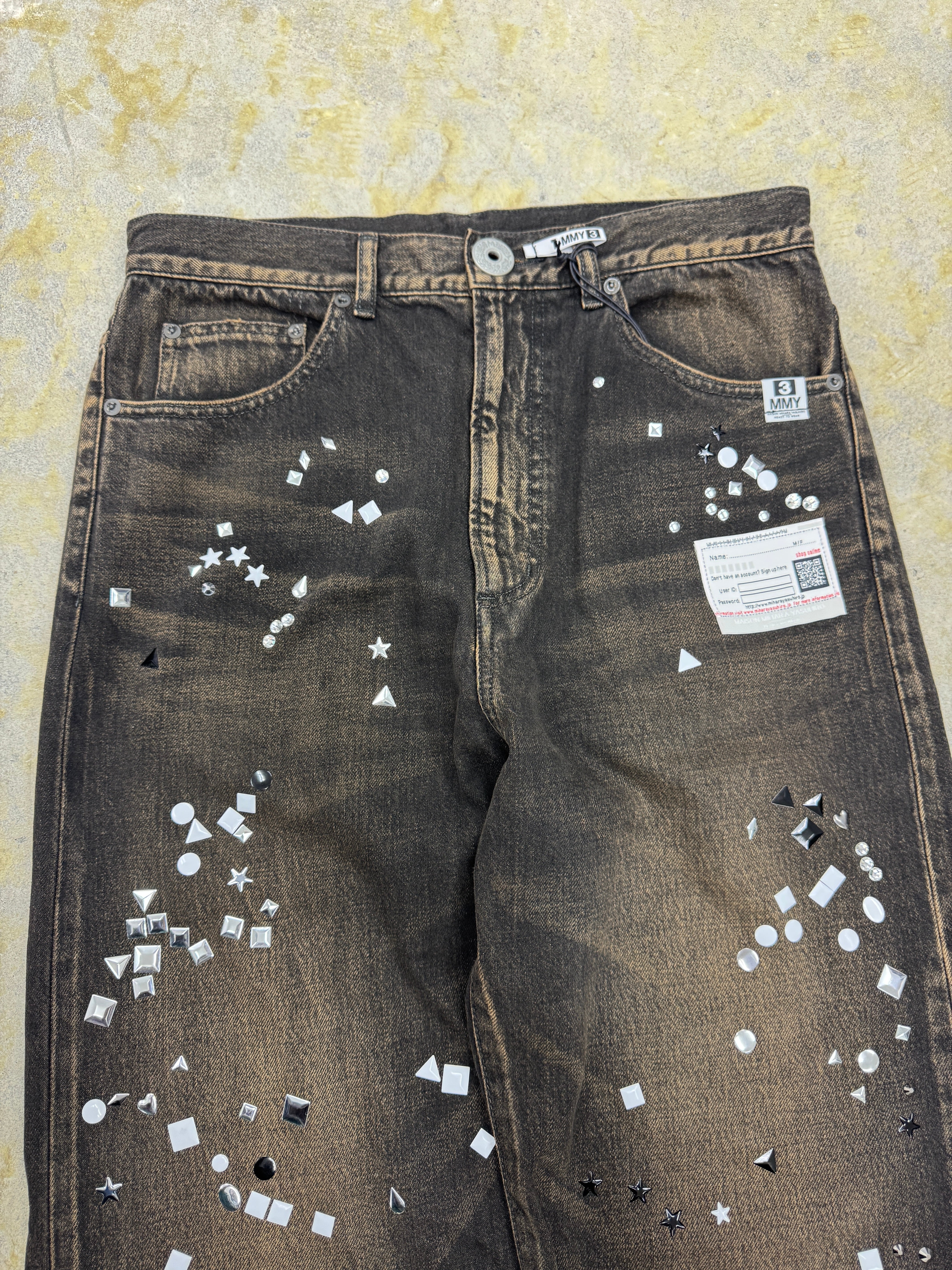 Maison MIHARA YASUHIRO | EMBELLISHED JEANS | BLACK | HOWDAY