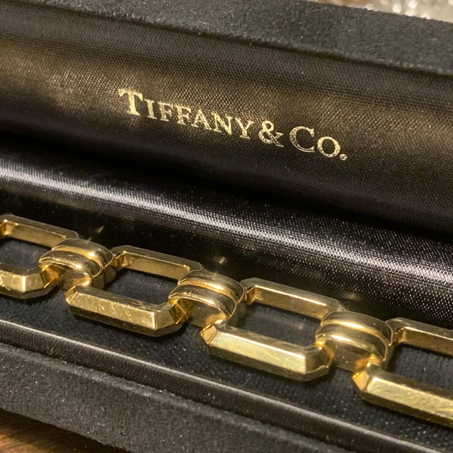 VINTAGE TIFFANY & CO. 14K Gold Octagon Link Bracelet | ヴィンテージ ティファニー 14K ゴールド オクタゴン リンク ブレスレット
