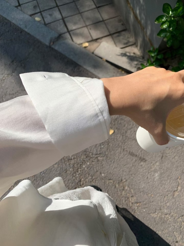 (LITER) glossy boxy shirt / 2color