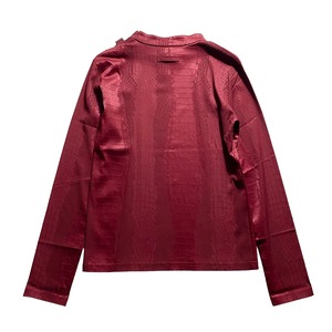 JEAN PAUL GAULTIER HOMME python embossed stretch pullover