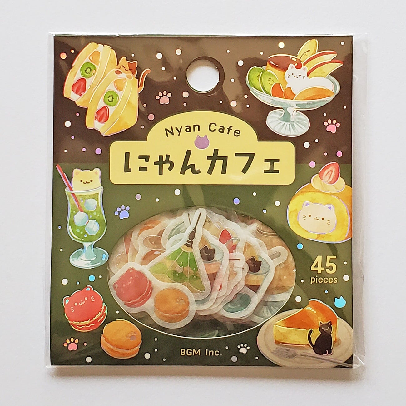 BGM フレークシール いただきますニャー・にゃんカフェ | 文具雑貨