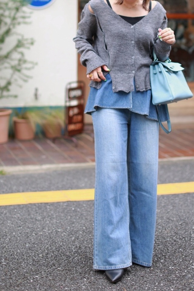 (select）フリルレイヤードパンツ