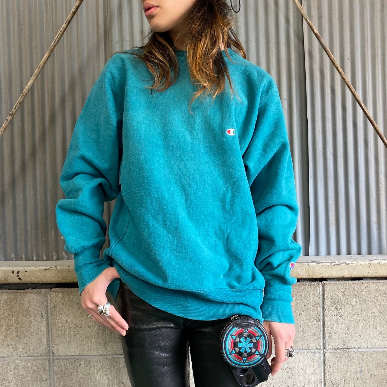 90年代 チャンピオン 刺繍タグ リバースウィーブ メンズL 古着 USA製 