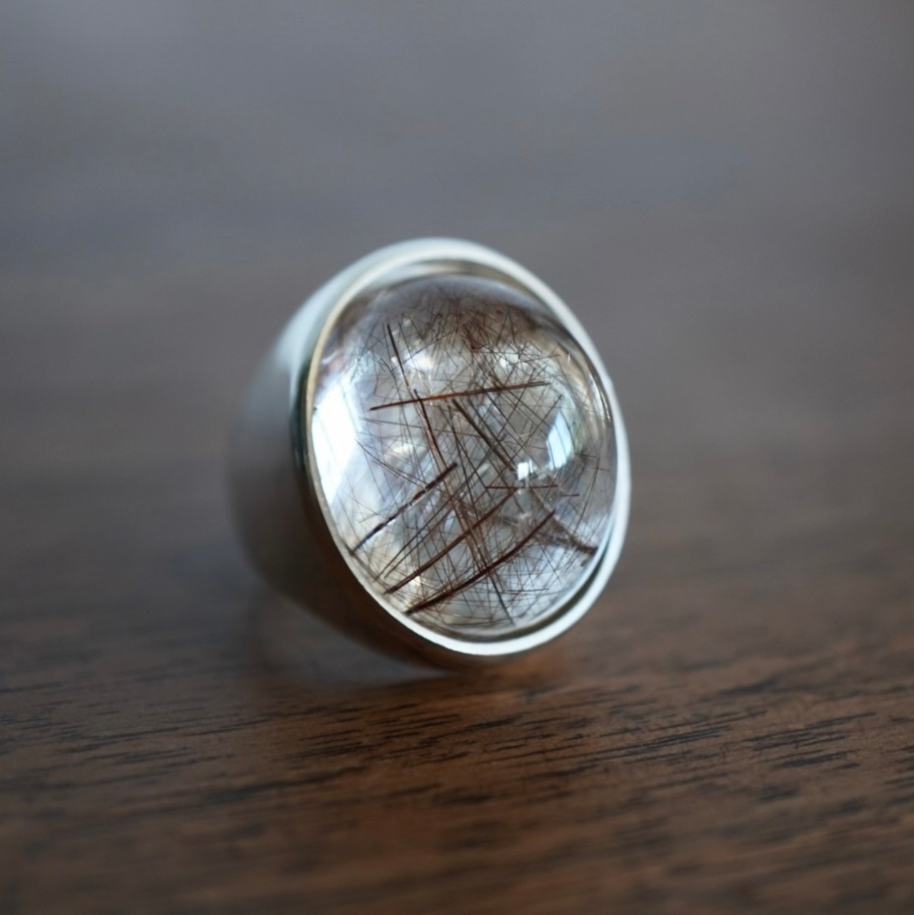 red rutil quartz ring (orval) | petrichor
