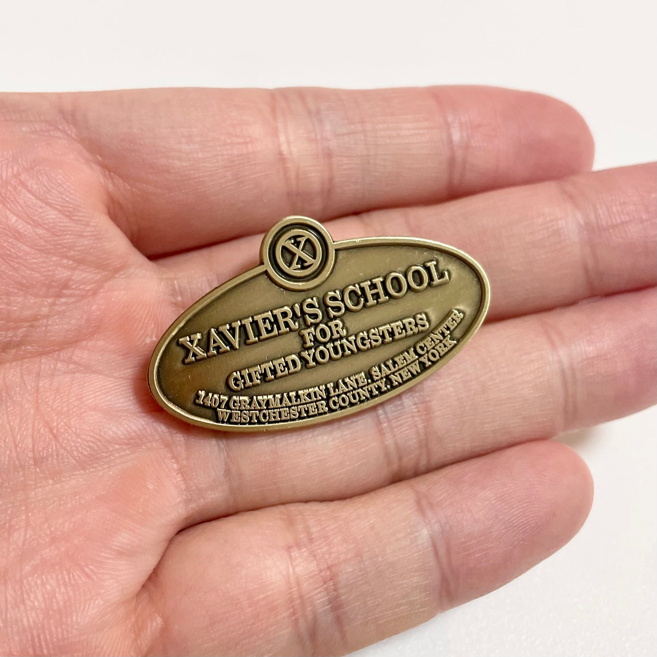 e-ma 少女時代 ピンバッジ 直径約7cm X-MEN Xavier's School for Gifted Youngsters ピンバッジ エグゼビア