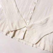 BURBERRY LONDON バーバリーロンドン リブ編み 長袖 コットン ニット カーディガン 2/ホワイト レディース 三陽商会