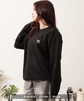 ◆ガール&ネコ フェイクスエード トレーナー◆si-30700725