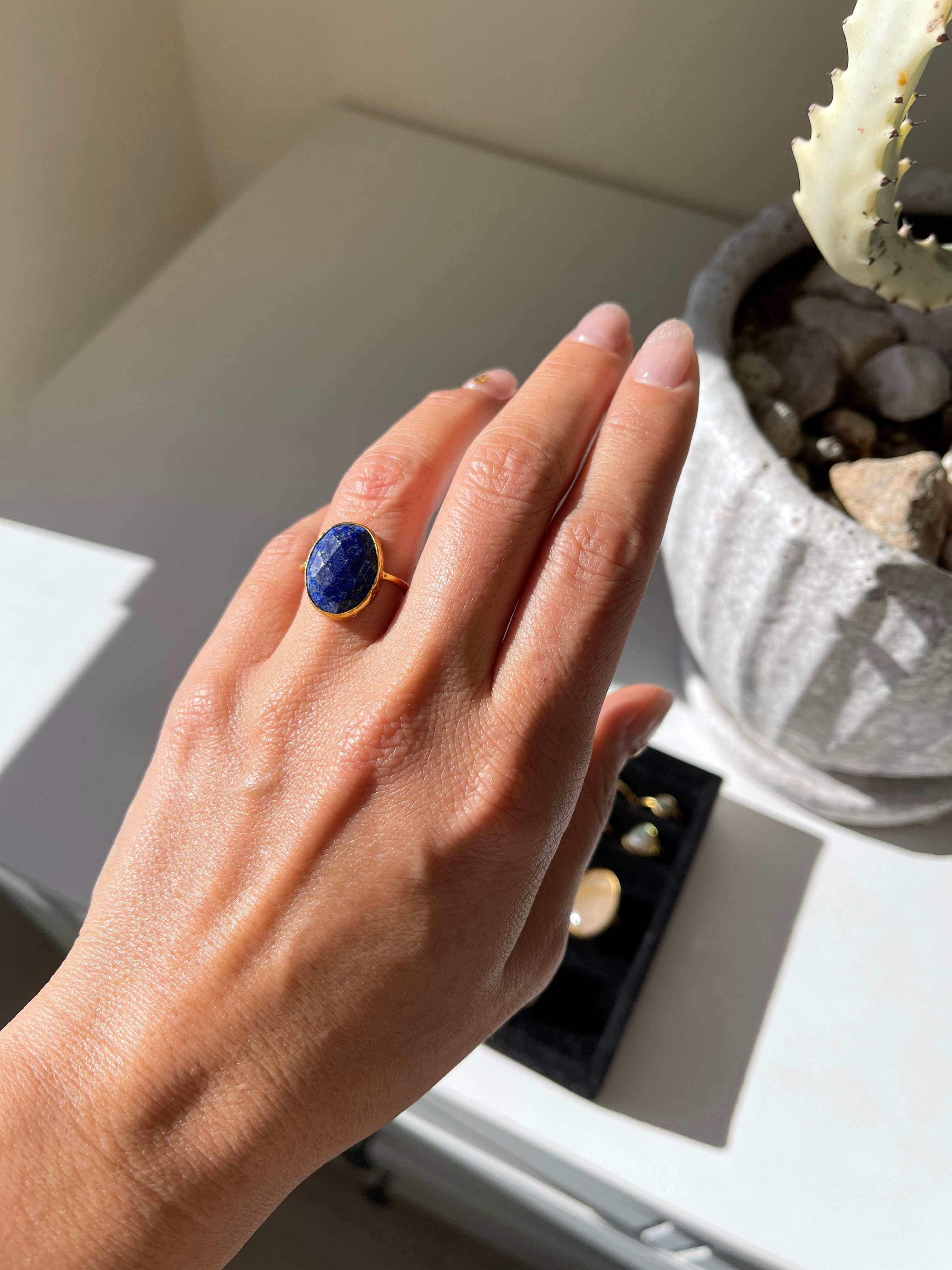 Lapislazuli oval ring A/ラピスラズリオーバル型リングA