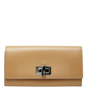 フェンディ ピーカブー 長財布 8M0377 ブラウン レザー レディース FENDI 【中古】