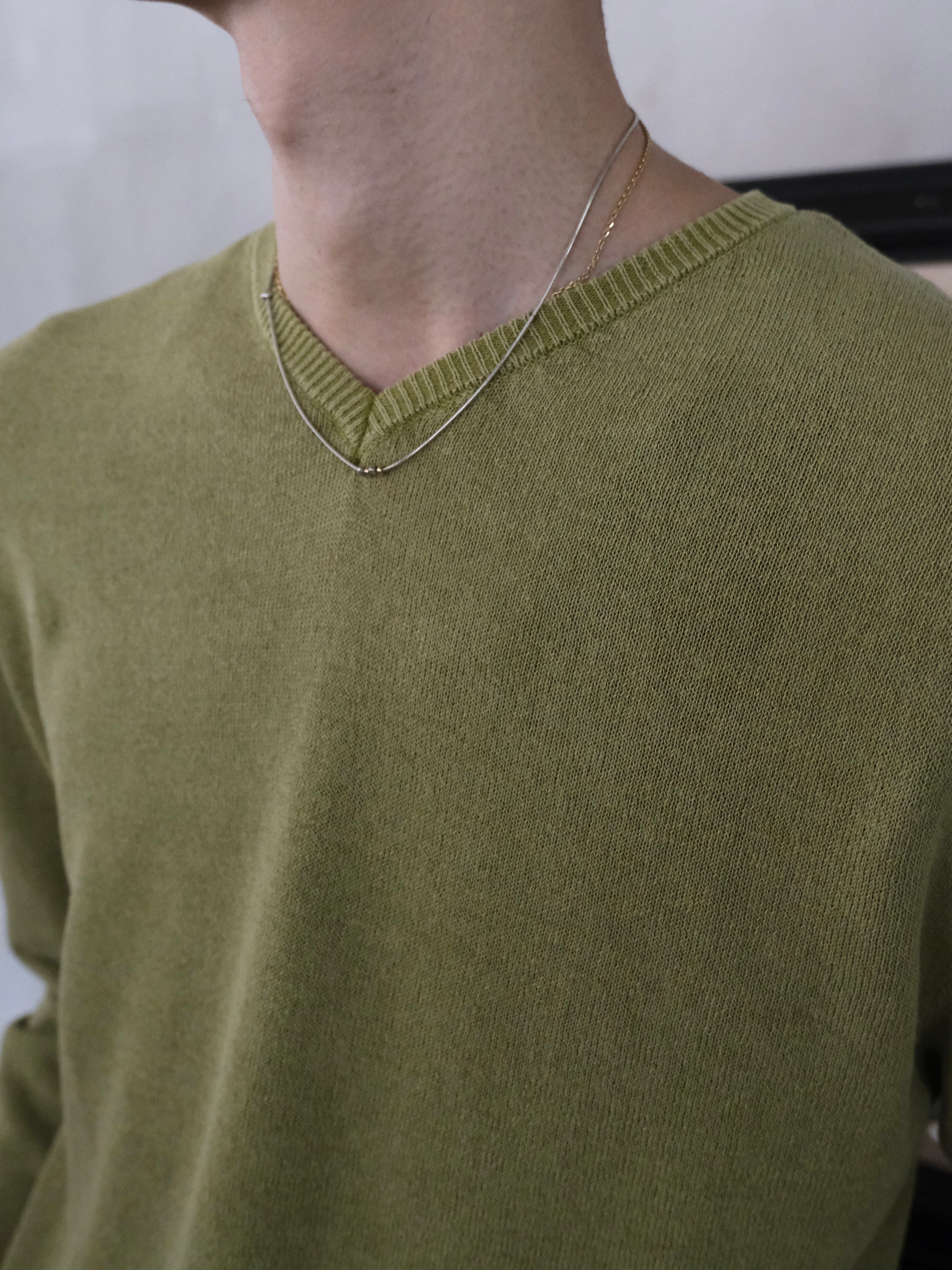 ENCOMING】 KNITTED V NECK JUMPER | THE OUR