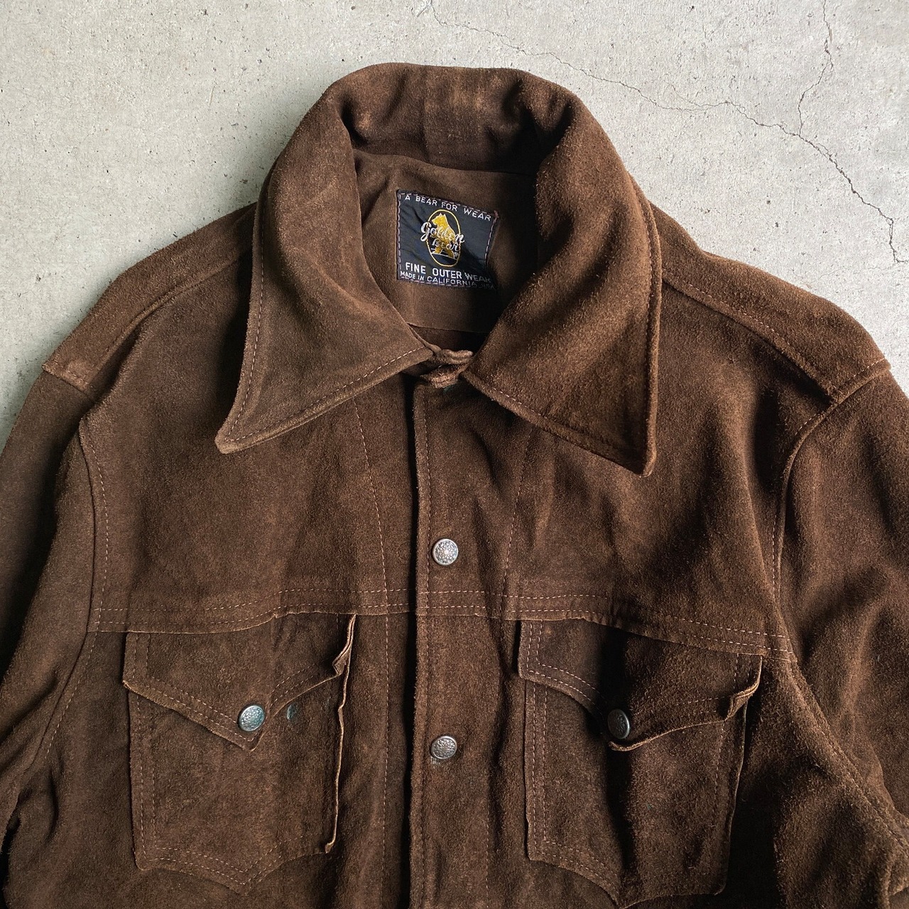 USA製 60年代 Golden Bear ゴールデンベアー スウェード 本革 レザー 