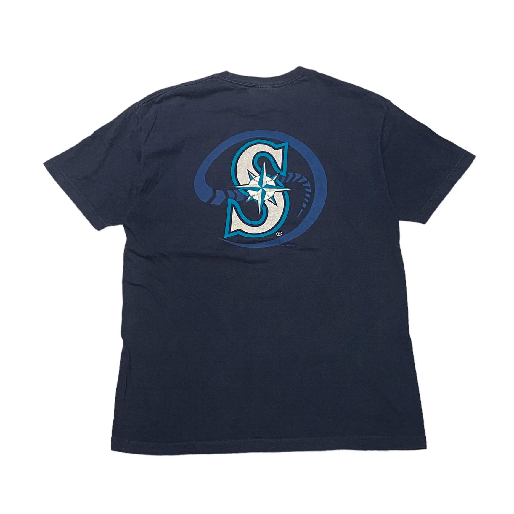 ナイキ NIKE MLB SEATTLE MARINERS シアトル マリナーズ 両面プリント スポーツプリントTシャツ メンズXL /eaa343377