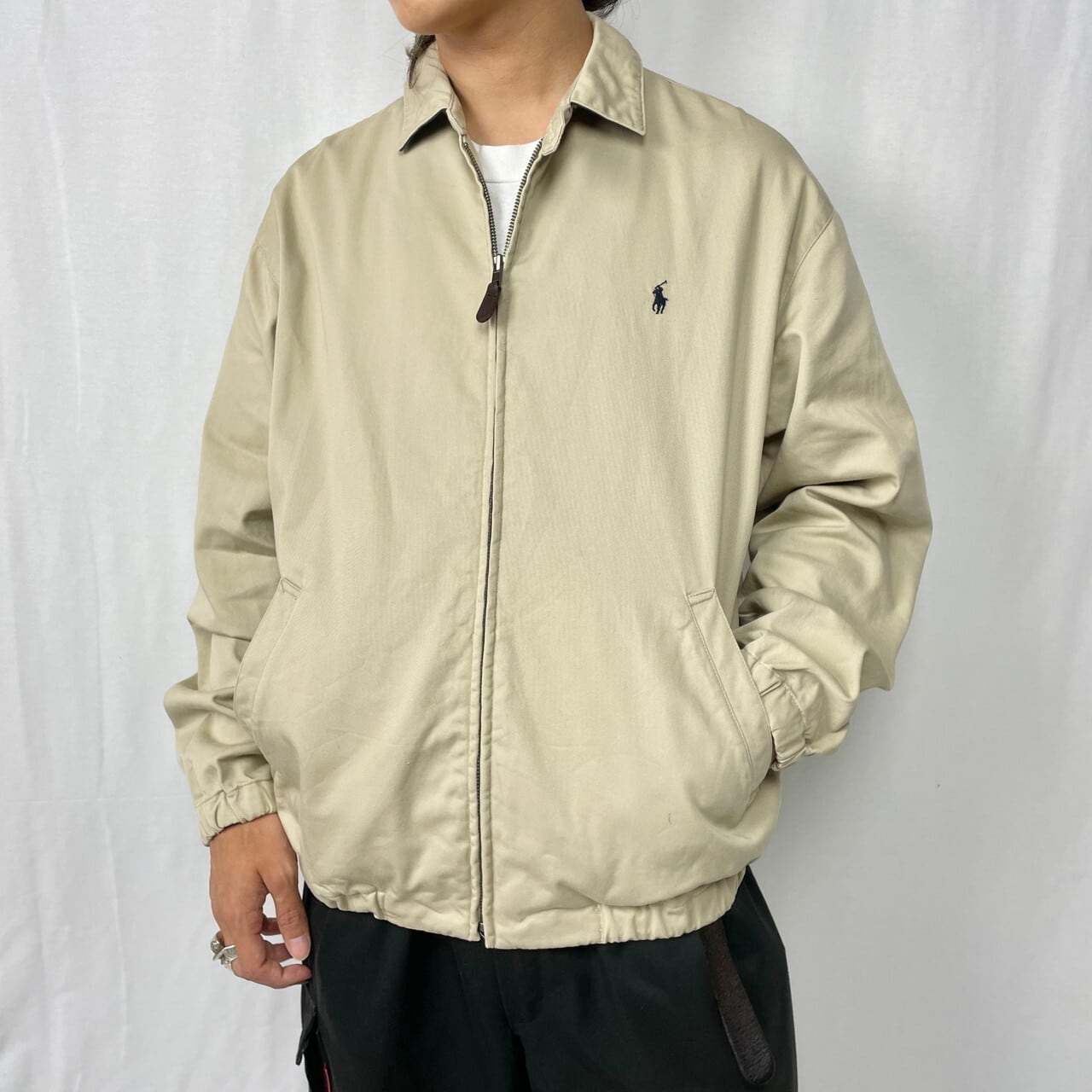 【極美品】90s ポロバイラルフローレン スイングトップ ベージュ XL 90年代 Polo by Ralph Lauren ポロバイラルフローレン スイングトップ