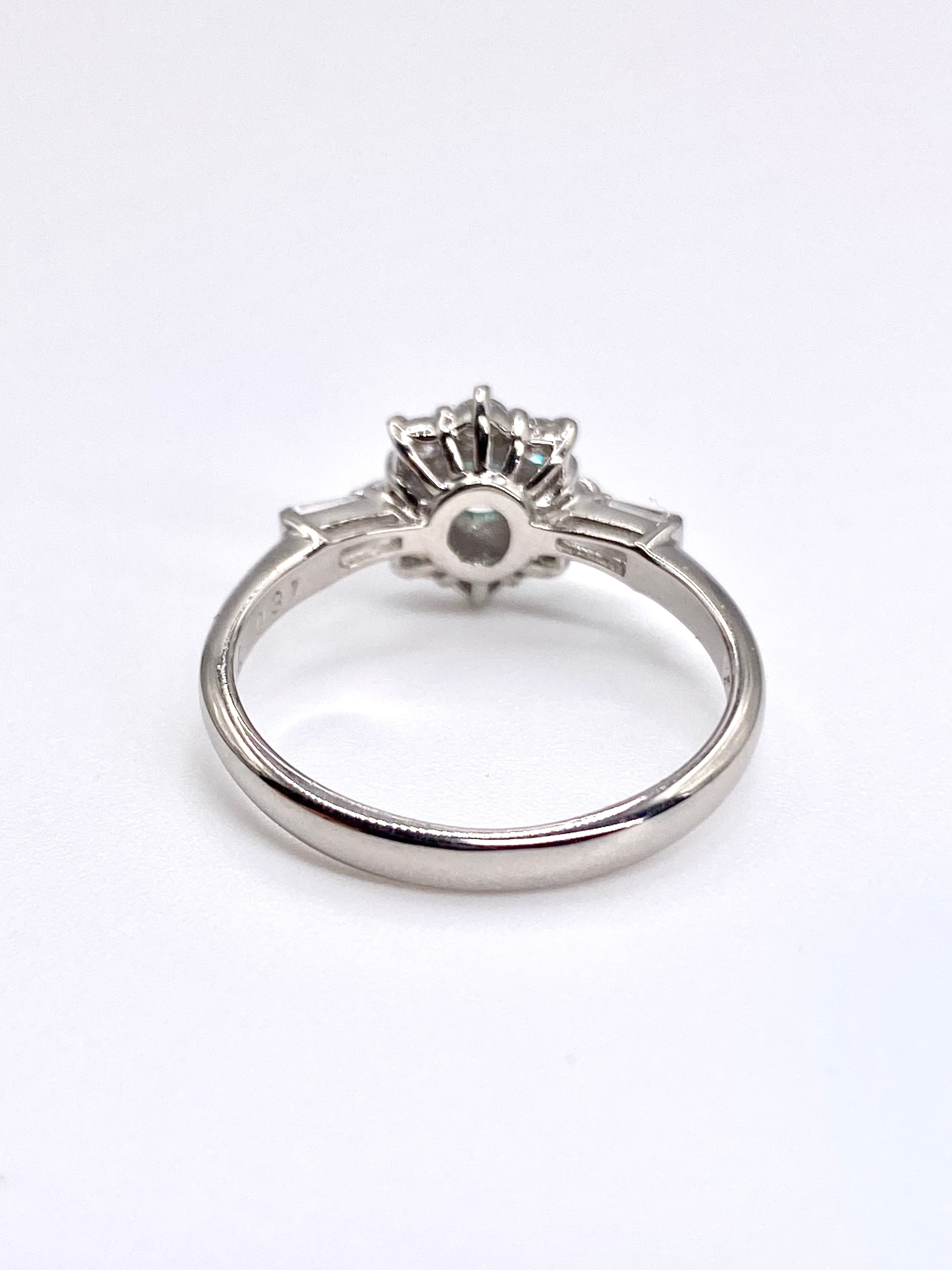 アレキサンドライト 0.194ct / ダイヤモンド 計0.31ct Pt900 リング 8