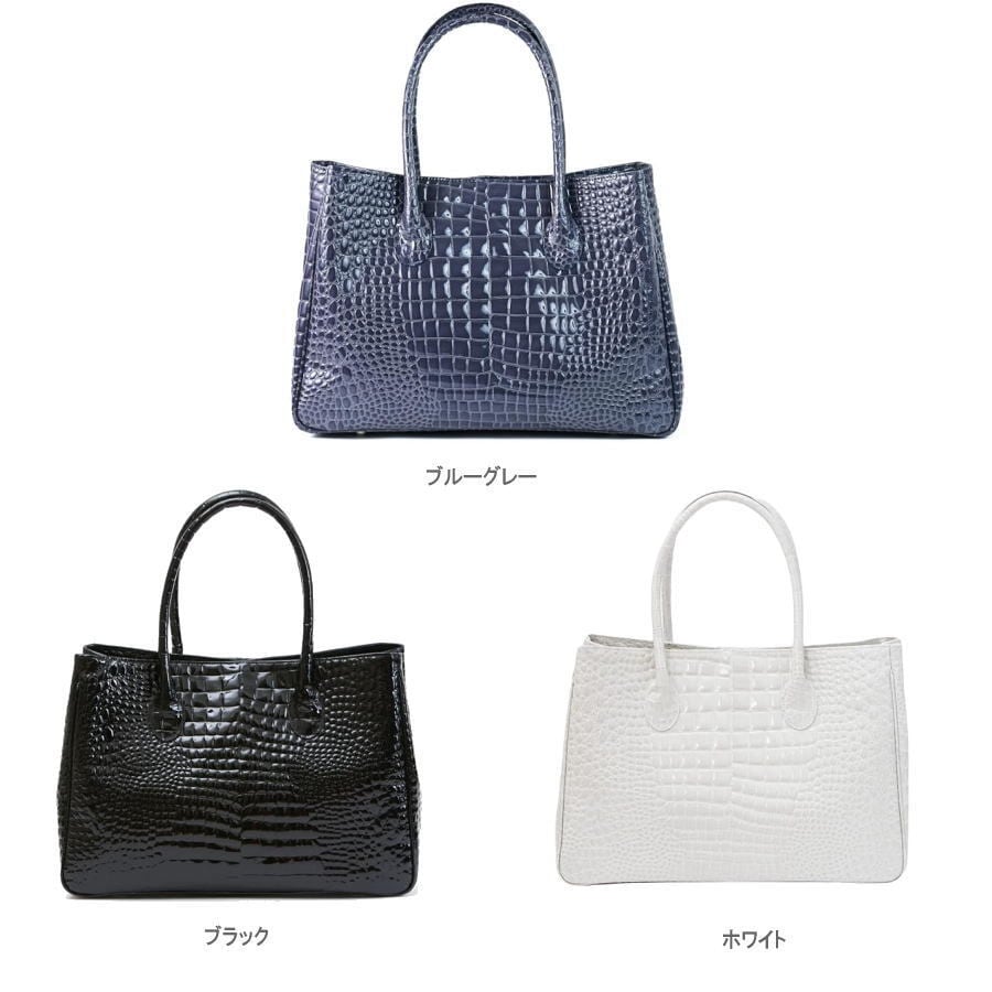 rena-iris made in japan】【日本製】牛革エナメルクロコ 軽量ラージ