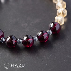 高ランク・ロードナイトガーネット［ガーネット／シトリン／ラベンダーアメジスト／水晶］