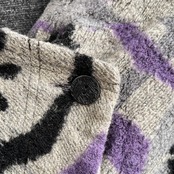 ジウ 慈雨 総柄 変形 ウール コットン ジャケット カーディガン サイズ 40 /センソユニコ マツオインターナショナル 日本製