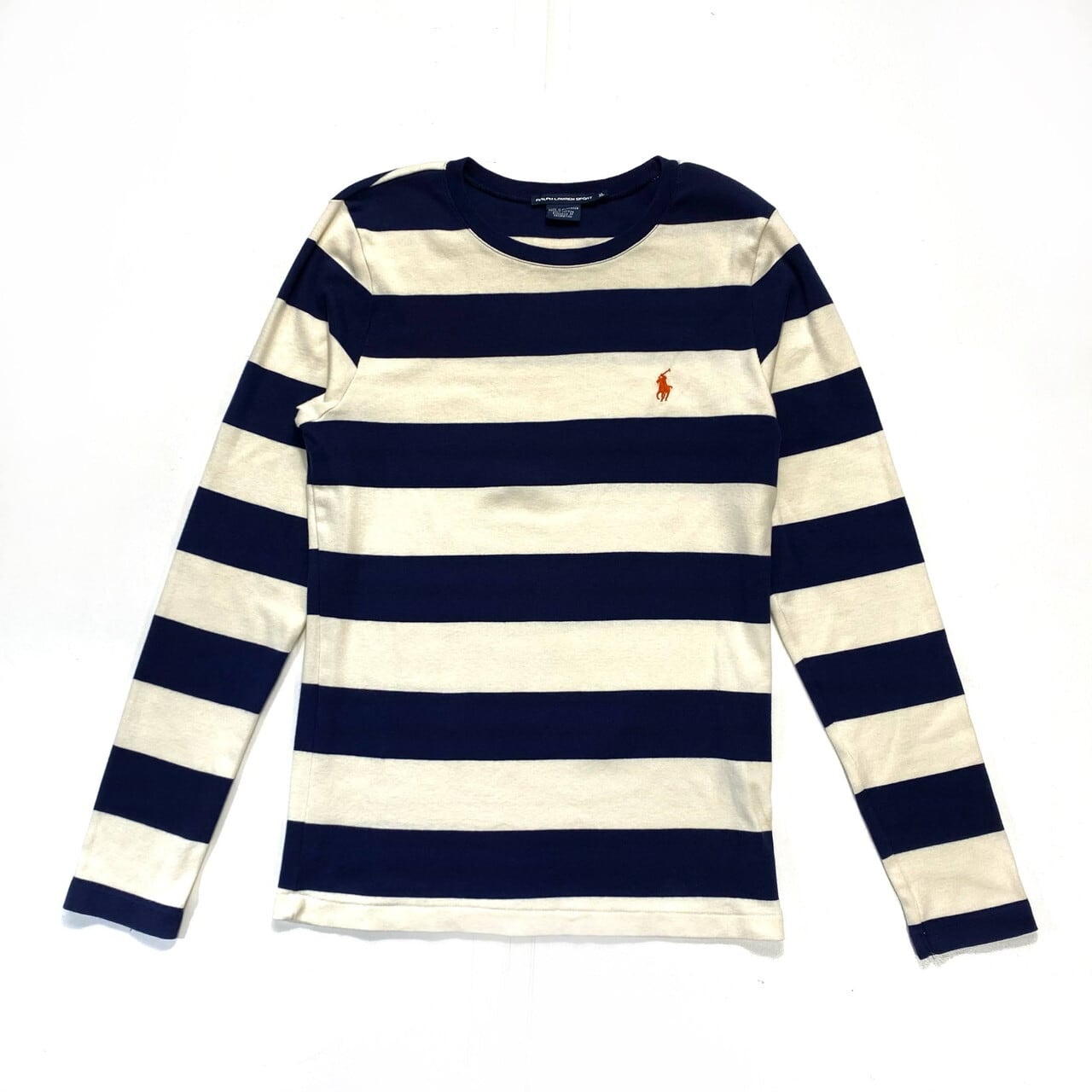 RALPH LAUREN SPORTラルフローレン ボーダー柄 ロングTシャツ コットン 