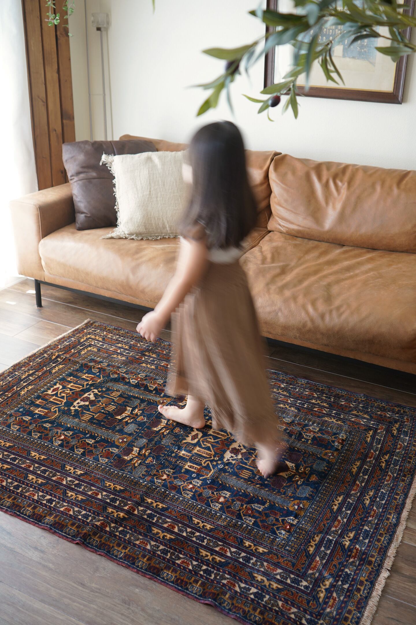 687】Vintage Afghan Turkmen Ali khoja rug 1970's | ヴィンテージ
