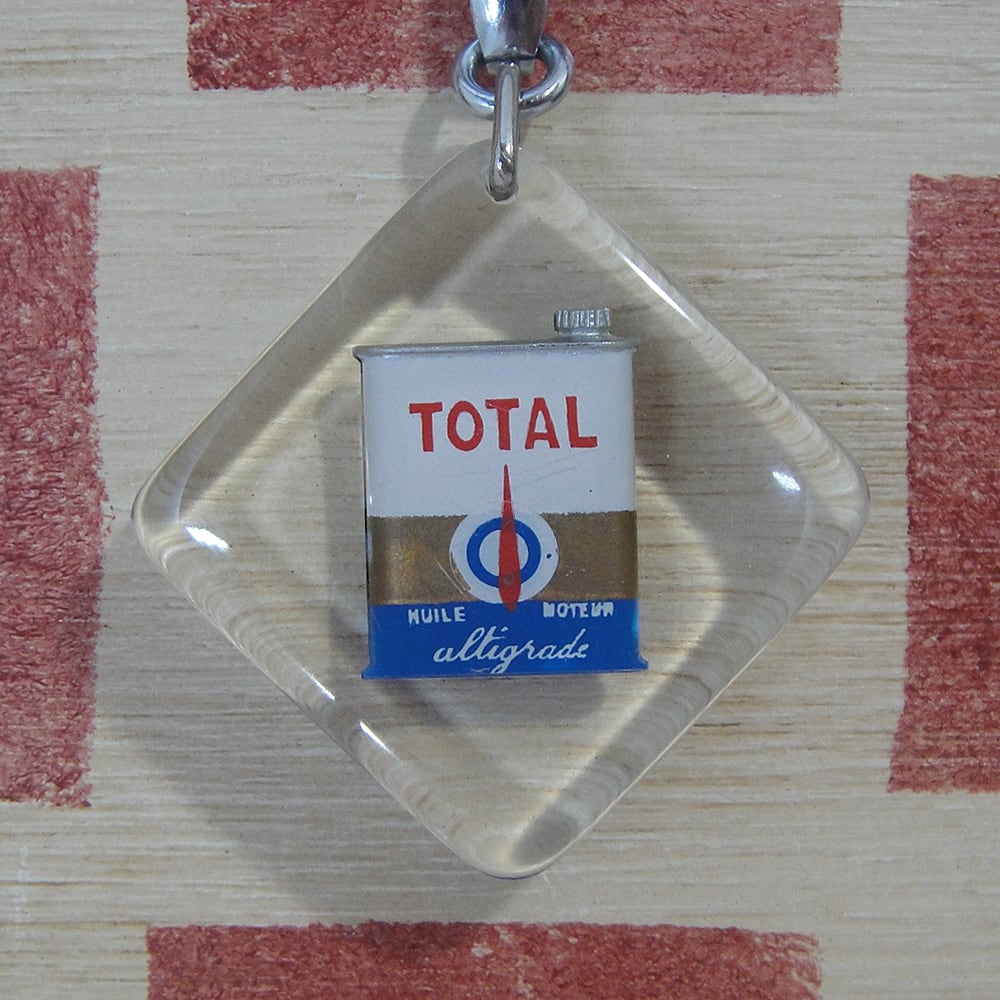 フランス TOTAL［トタル］石油会社オイル角缶 広告ノベルティ ブルボン