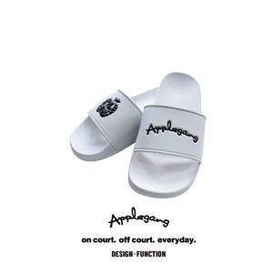 APPLEGANG ASYMMETRIC SLIDES ホワイト×ブラック