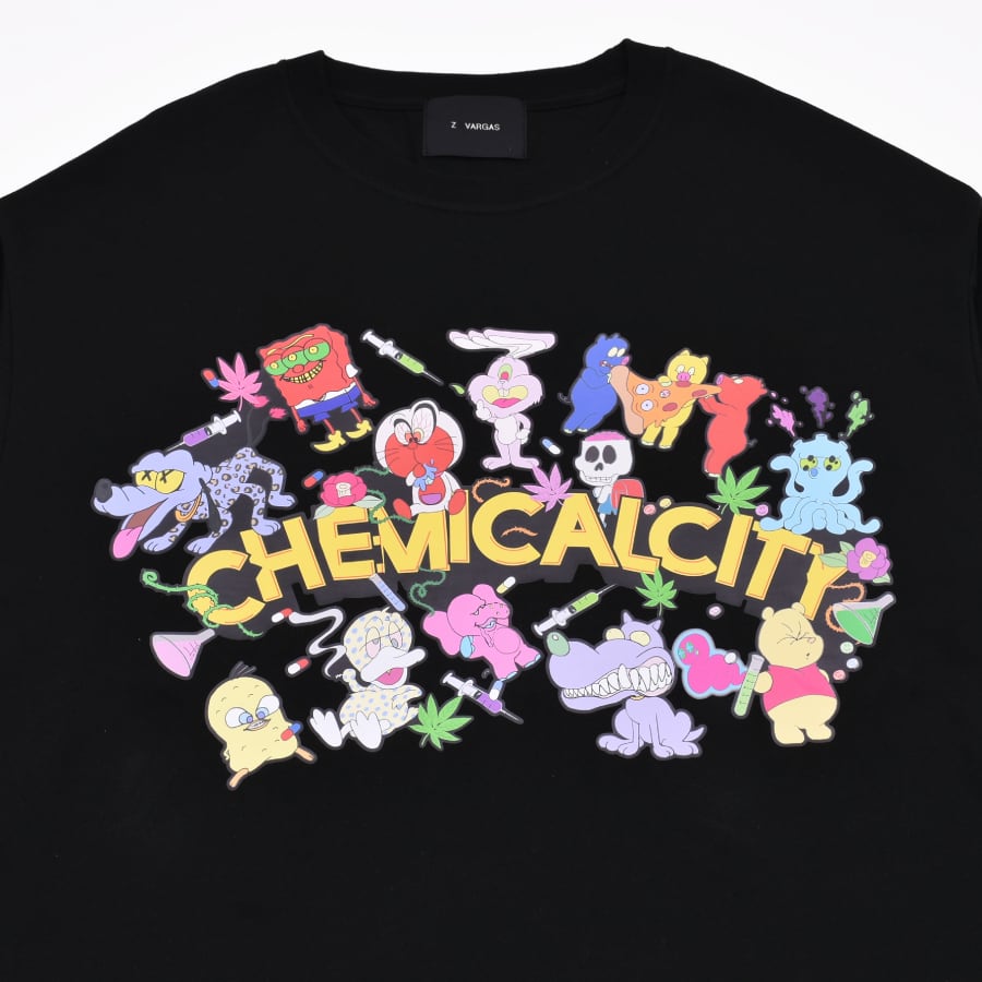 ZAC VARGAS / CHEMICAL CITY T-TYPE3 BACK PRINT/Tシャツ/--/コットン/PNK/プリント ZAC VARGAS / CHEMICAL CITY T-TYPE3 BACK PRINT | AYIN