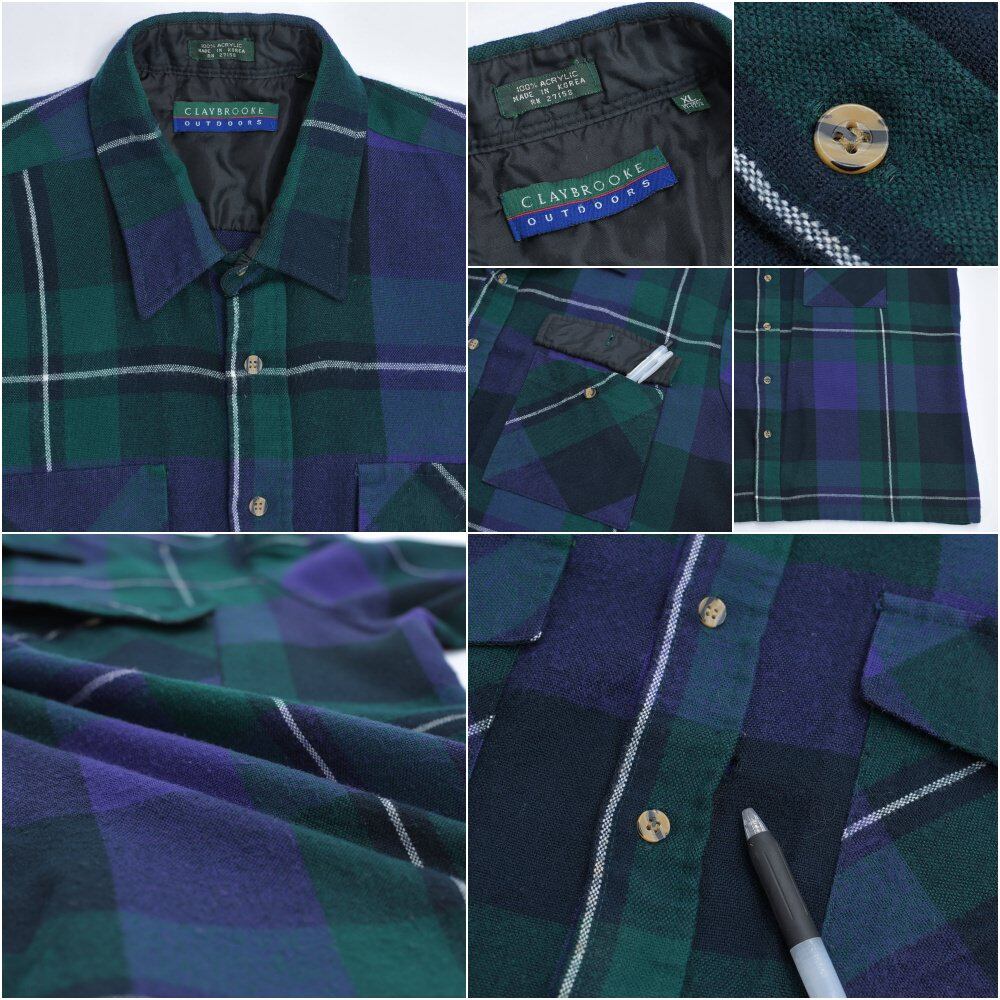 90s～ CLAYBROOKE OUTDOORS アクリルウール チェックシャツ
