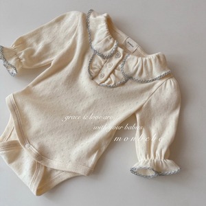 即納) 3-24m | Cotton pleated skirt  | MONBEBE