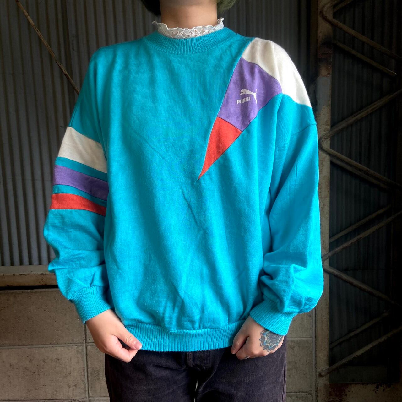 90s PUMA vintage knit プーマ ニット