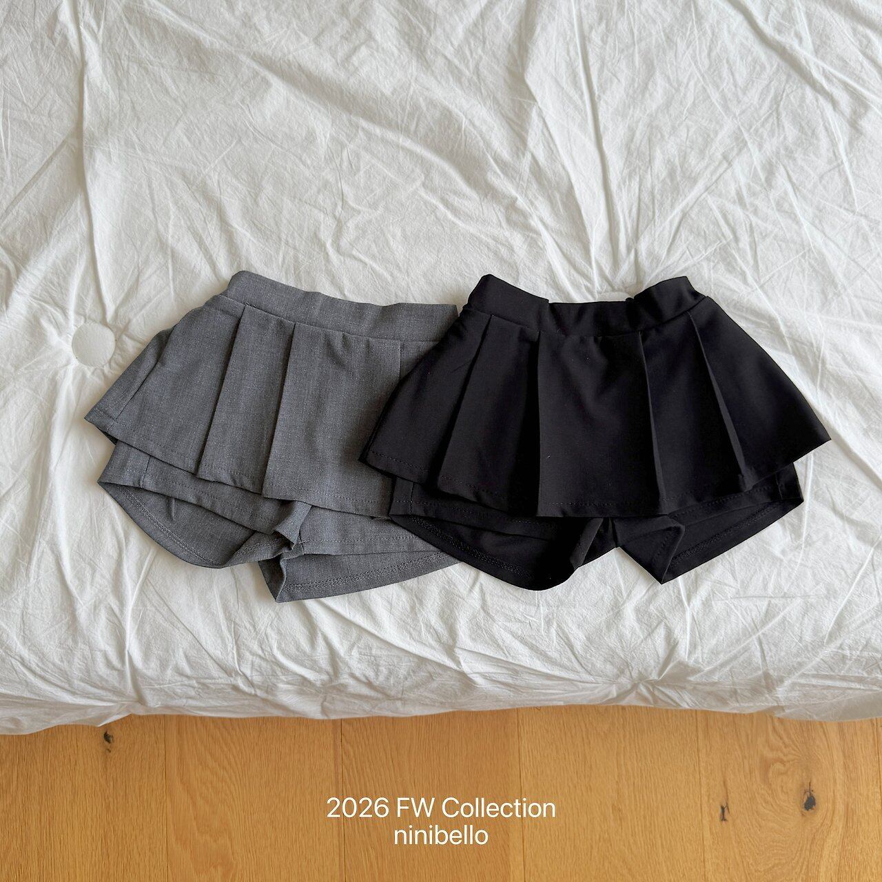 【予約】Rosé Pleated Skirt / ninibello