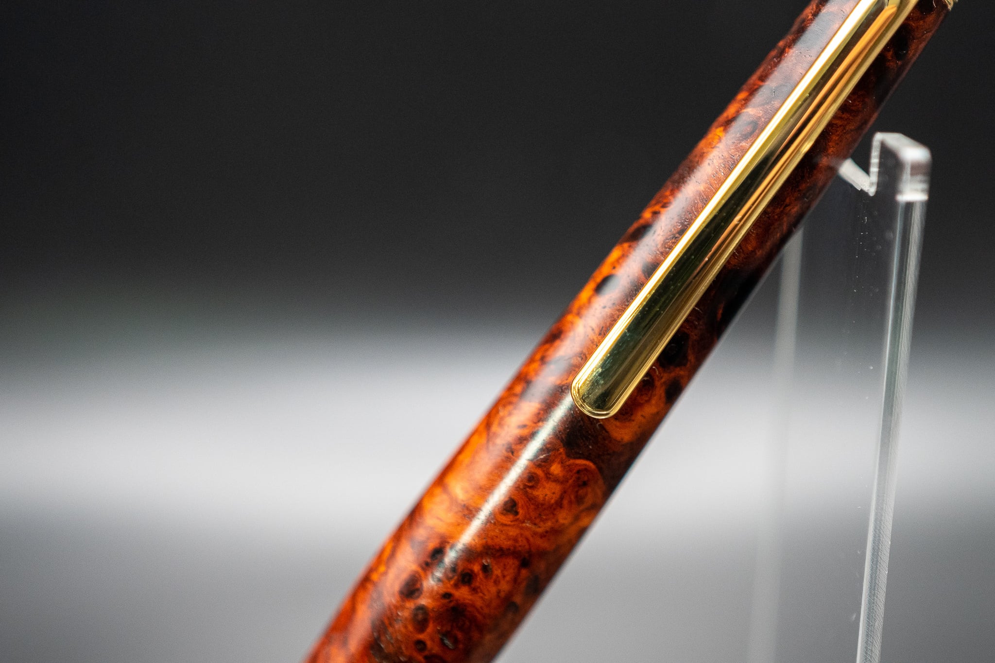 【朱色の銘木】 本花梨瘤杢 極上 gold BP