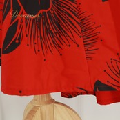 フラダンス 衣装 ALOHA STANDARDS アロハスタンダード ワンピース ドレス レッド系 花柄 植物柄 ハワイアンプリント ハワイアン アロハ フラ ダンス レッスン 練習 ハワイアンダンス ワンショルダー アシンメトリー 赤 黒 ブラック系 華やか 鮮やか かわいい おしゃれ 上品 大人っぽい
