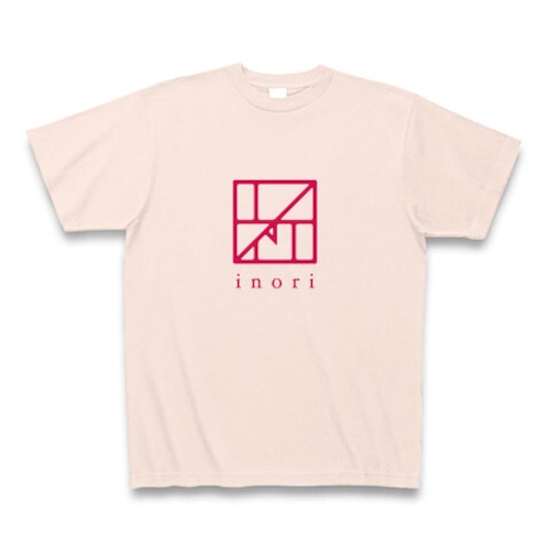 inori「祈り」漢字デザインTシャツD（中央／ライトピンク）