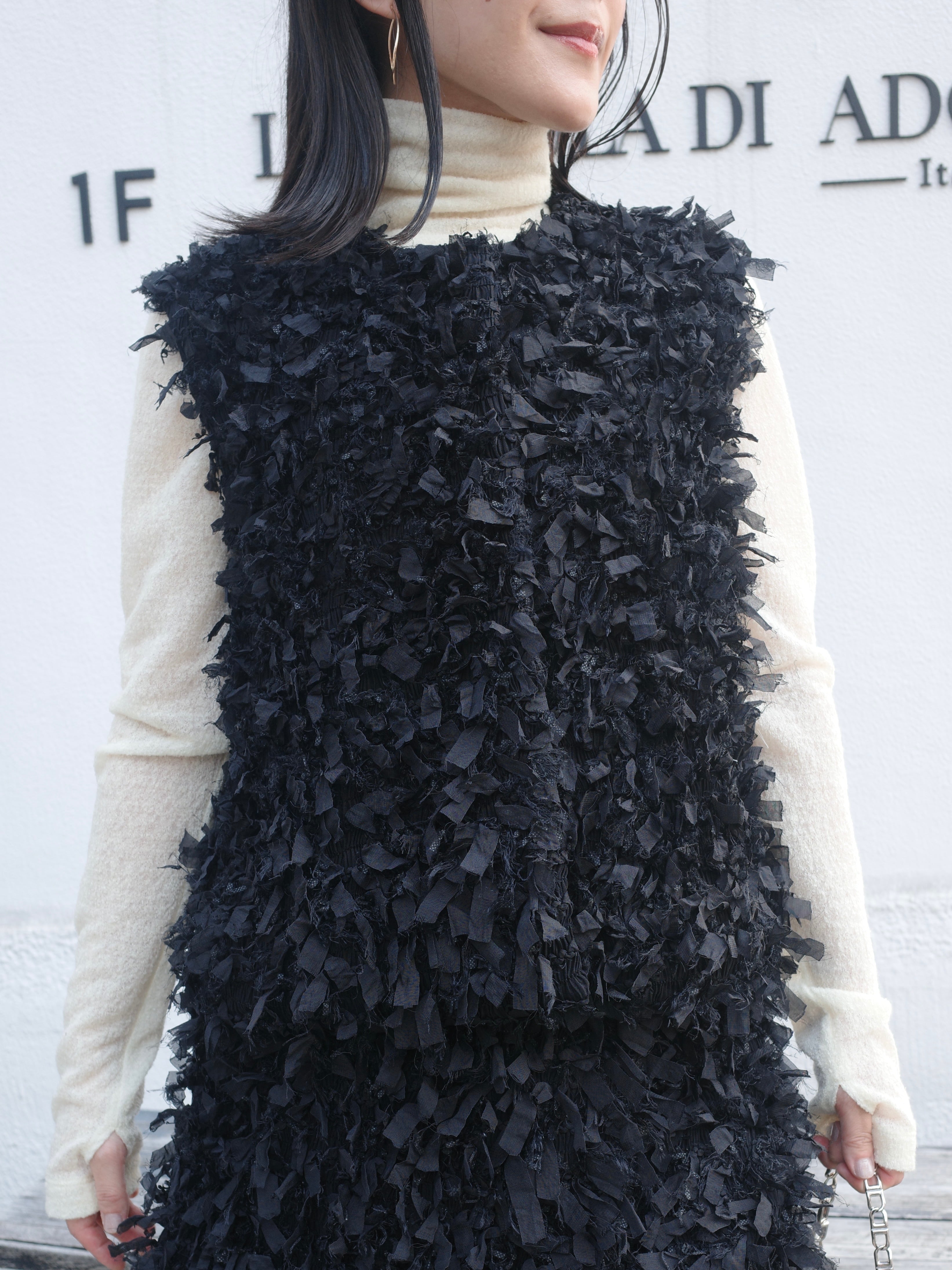 【予約】sugar gilet / black (11月上旬発送予定)